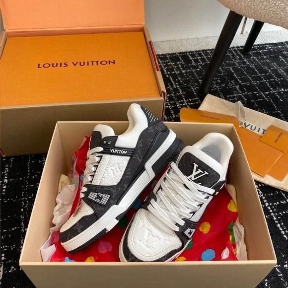 Louis Vuitton Black and White Sneakers